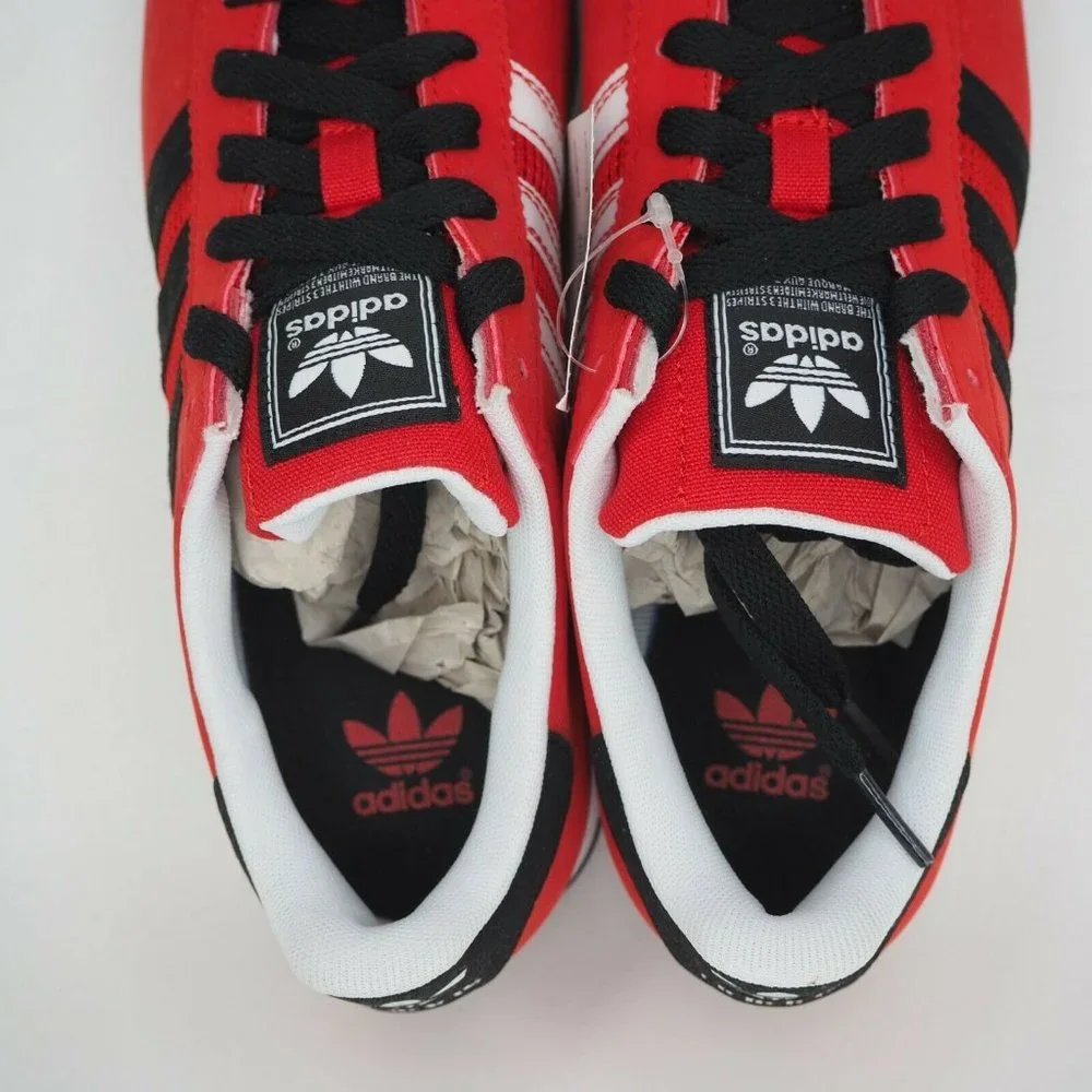 Adidas Samoa J Boys Shoes Red Sneakers Originals Leather C75421 Vintage - Picture 6 of 12
